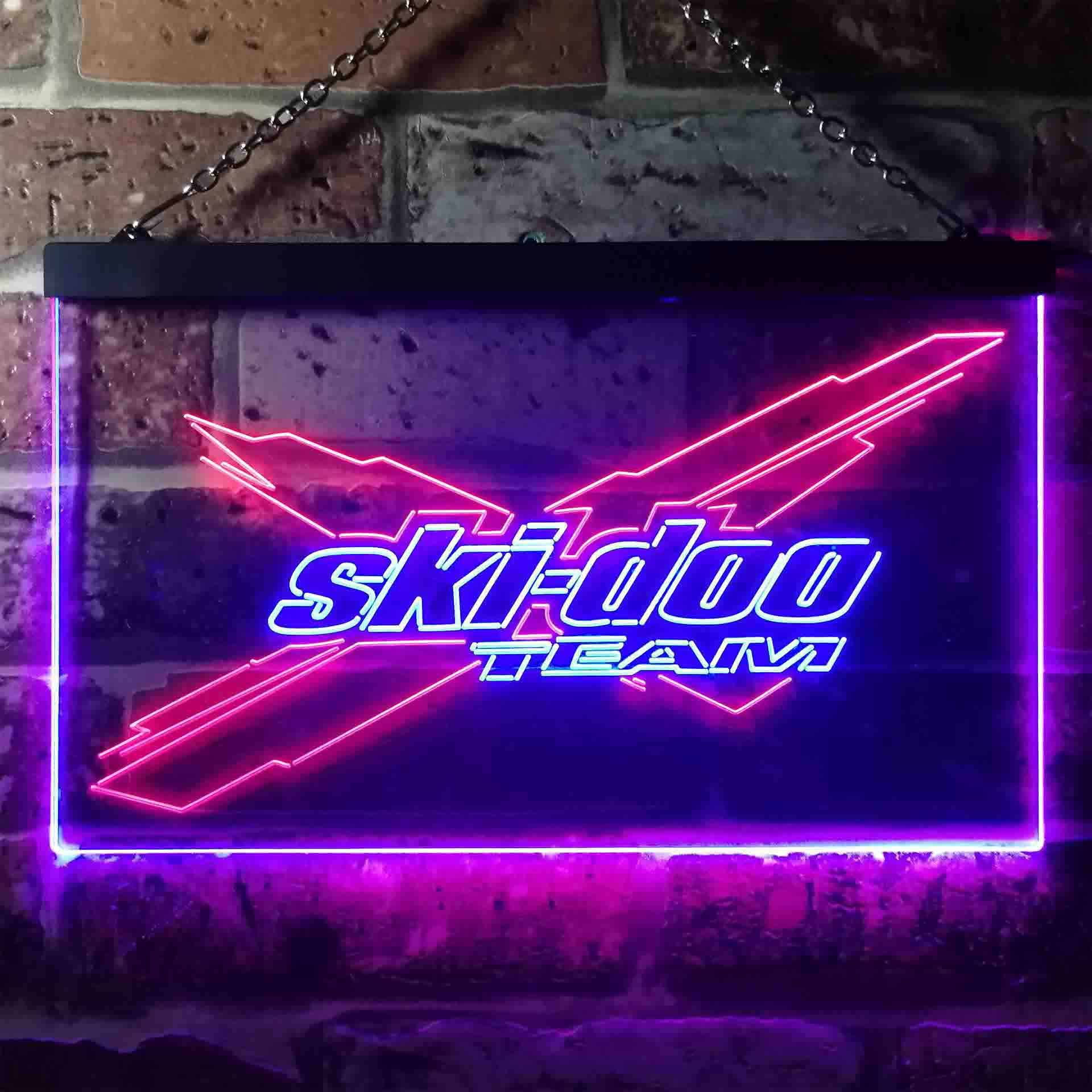 Ski Doo Team Dual LED Neon Light Sign